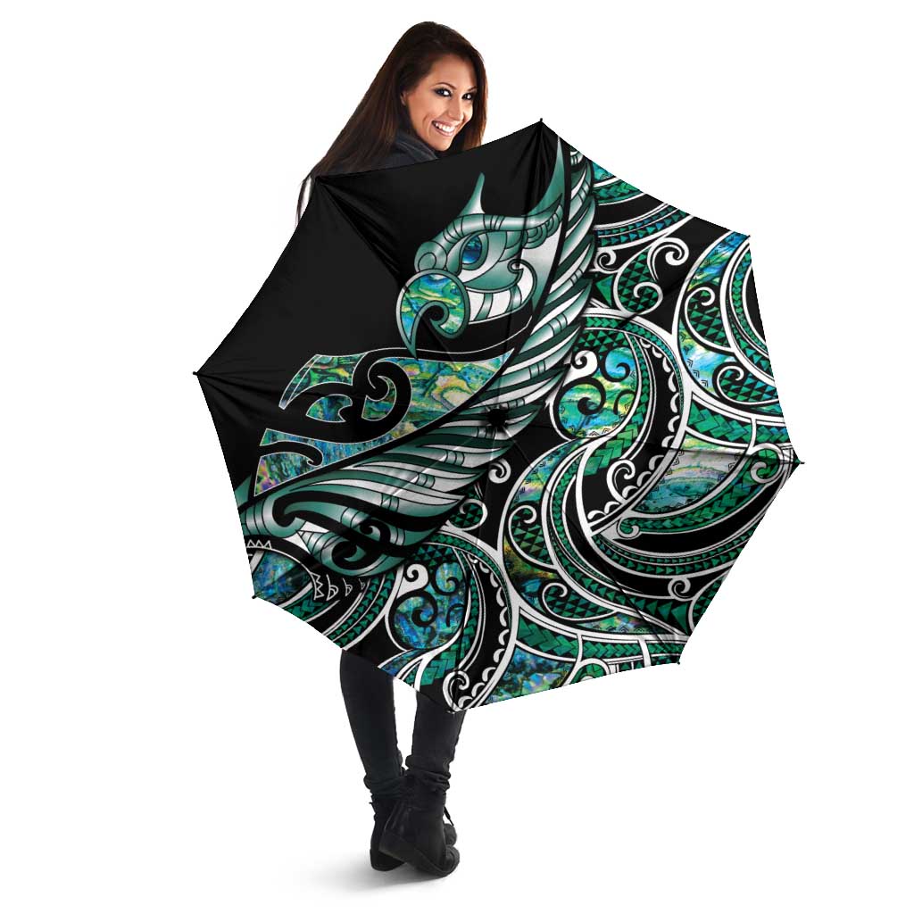 Maori Matariki - Manaia Umbrella Emerald Paua Shell LT7 - Polynesian Pride