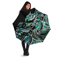 Maori Matariki - Manaia Umbrella Emerald Paua Shell LT7 - Polynesian Pride