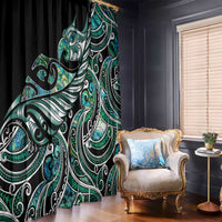 Maori Matariki - Manaia Window Curtain Emerald Paua Shell LT7 - Polynesian Pride
