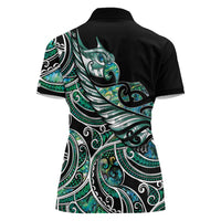 Maori Matariki - Manaia Women Polo Shirt Emerald Paua Shell LT7 - Polynesian Pride
