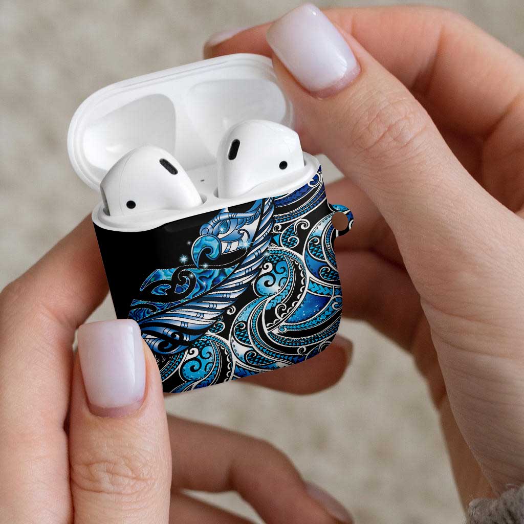 Maori Matariki - Manaia AirPods Case Galaxy Blue Paua Shell LT7 - Polynesian Pride
