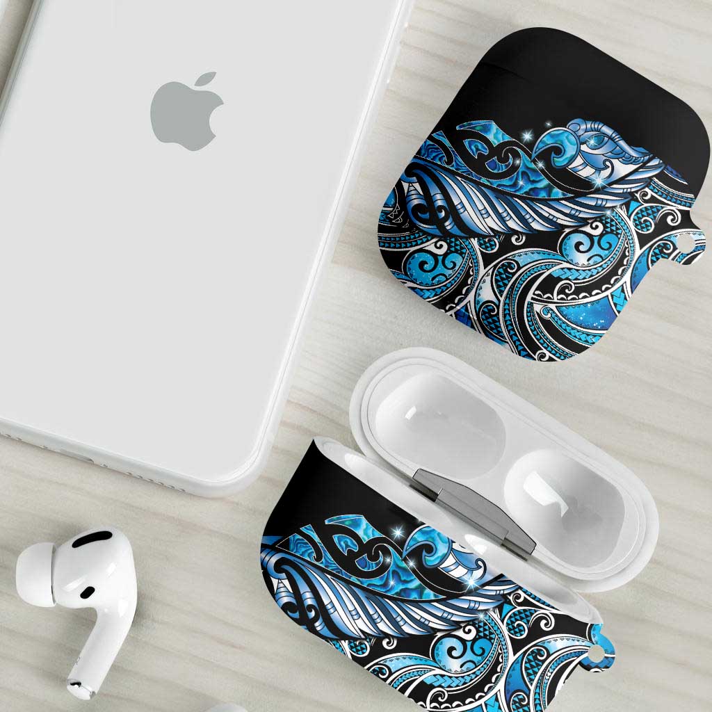 Maori Matariki - Manaia AirPods Case Galaxy Blue Paua Shell LT7 - Polynesian Pride