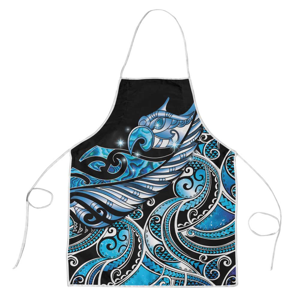 Maori Matariki - Manaia Apron Galaxy Blue Paua Shell LT7 Blue - Polynesian Pride