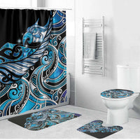 Maori Matariki - Manaia Bathroom Set Galaxy Blue Paua Shell LT7 Bathroom Set (4 pcs) Blue - Polynesian Pride
