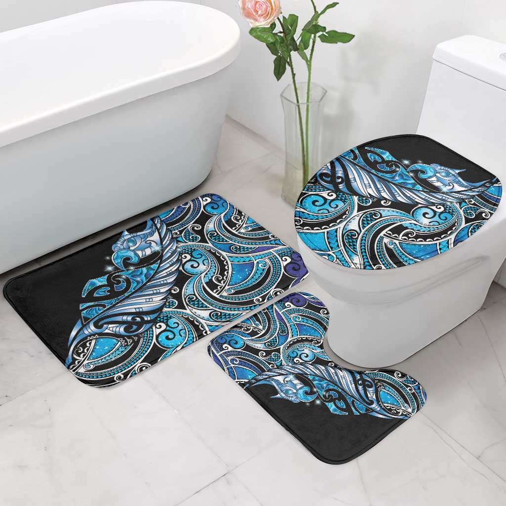 Maori Matariki - Manaia Bathroom Set Galaxy Blue Paua Shell LT7 - Polynesian Pride