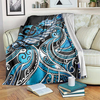 Maori Matariki - Manaia Blanket Galaxy Blue Paua Shell LT7 Blue - Polynesian Pride