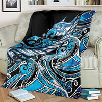 Maori Matariki - Manaia Blanket Galaxy Blue Paua Shell LT7 - Polynesian Pride