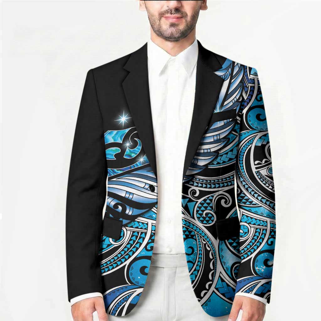 Maori Matariki - Manaia Blazer Galaxy Blue Paua Shell LT7 - Polynesian Pride