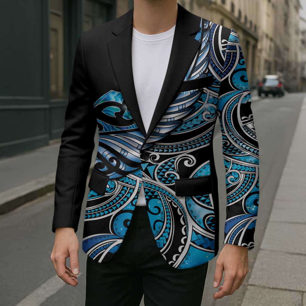Maori Matariki - Manaia Blazer Galaxy Blue Paua Shell LT7 - Polynesian Pride