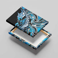 Maori Matariki - Manaia Canvas Wall Art Galaxy Blue Paua Shell LT7 - Polynesian Pride