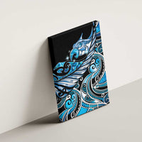 Maori Matariki - Manaia Canvas Wall Art Galaxy Blue Paua Shell LT7 - Polynesian Pride