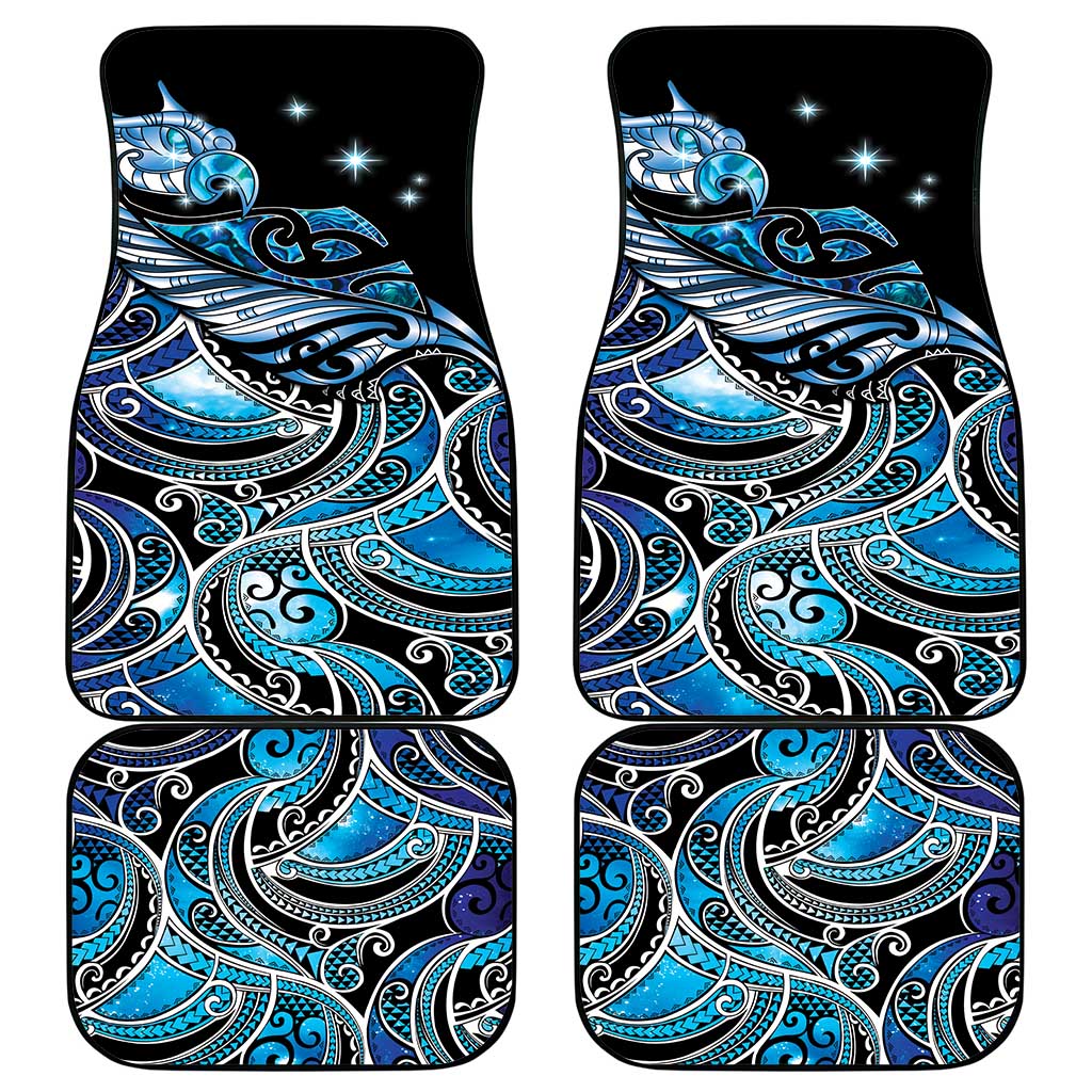 Maori Matariki - Manaia Car Mats Galaxy Blue Paua Shell LT7 - Polynesian Pride