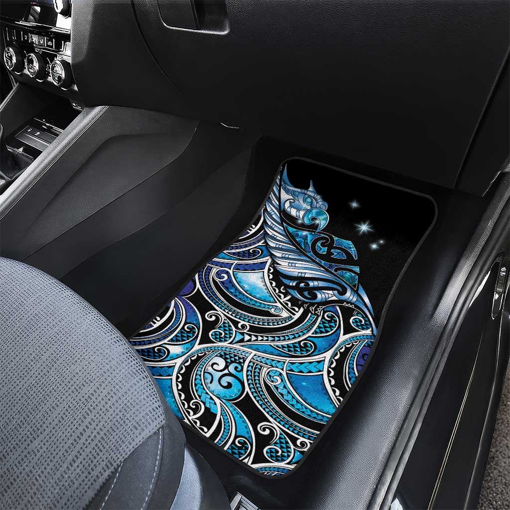 Maori Matariki - Manaia Car Mats Galaxy Blue Paua Shell LT7 - Polynesian Pride