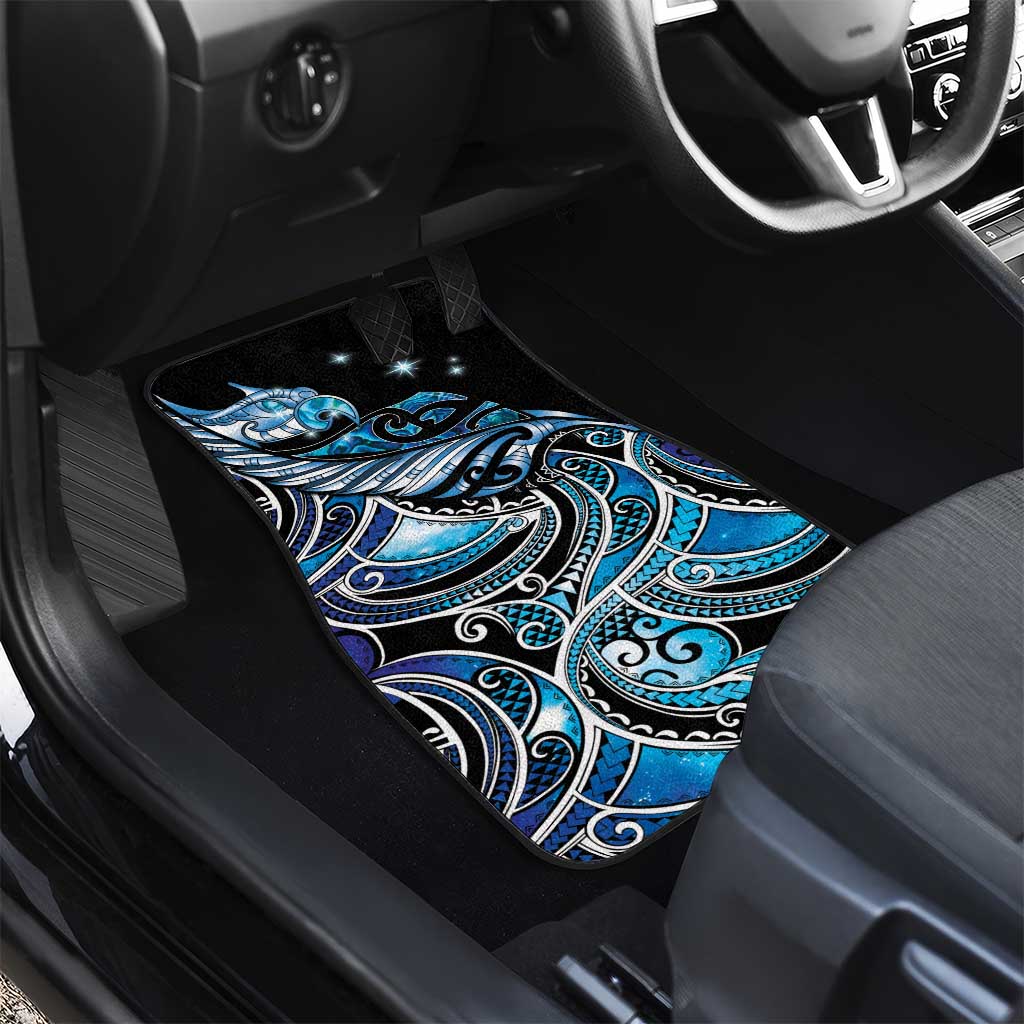 Maori Matariki - Manaia Car Mats Galaxy Blue Paua Shell LT7 - Polynesian Pride