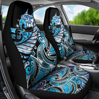 Maori Matariki - Manaia Car Seat Cover Galaxy Blue Paua Shell LT7 - Polynesian Pride
