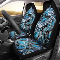 Maori Matariki - Manaia Car Seat Cover Galaxy Blue Paua Shell LT7 - Polynesian Pride
