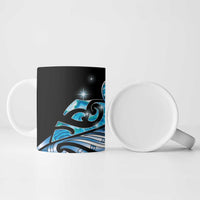 Maori Matariki - Manaia Ceramic Mug Galaxy Blue Paua Shell LT7 - Polynesian Pride