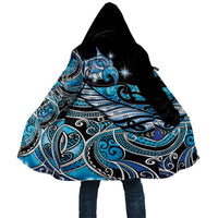 Maori Matariki - Manaia Cloak Galaxy Blue Paua Shell LT7 Unisex Blue - Polynesian Pride