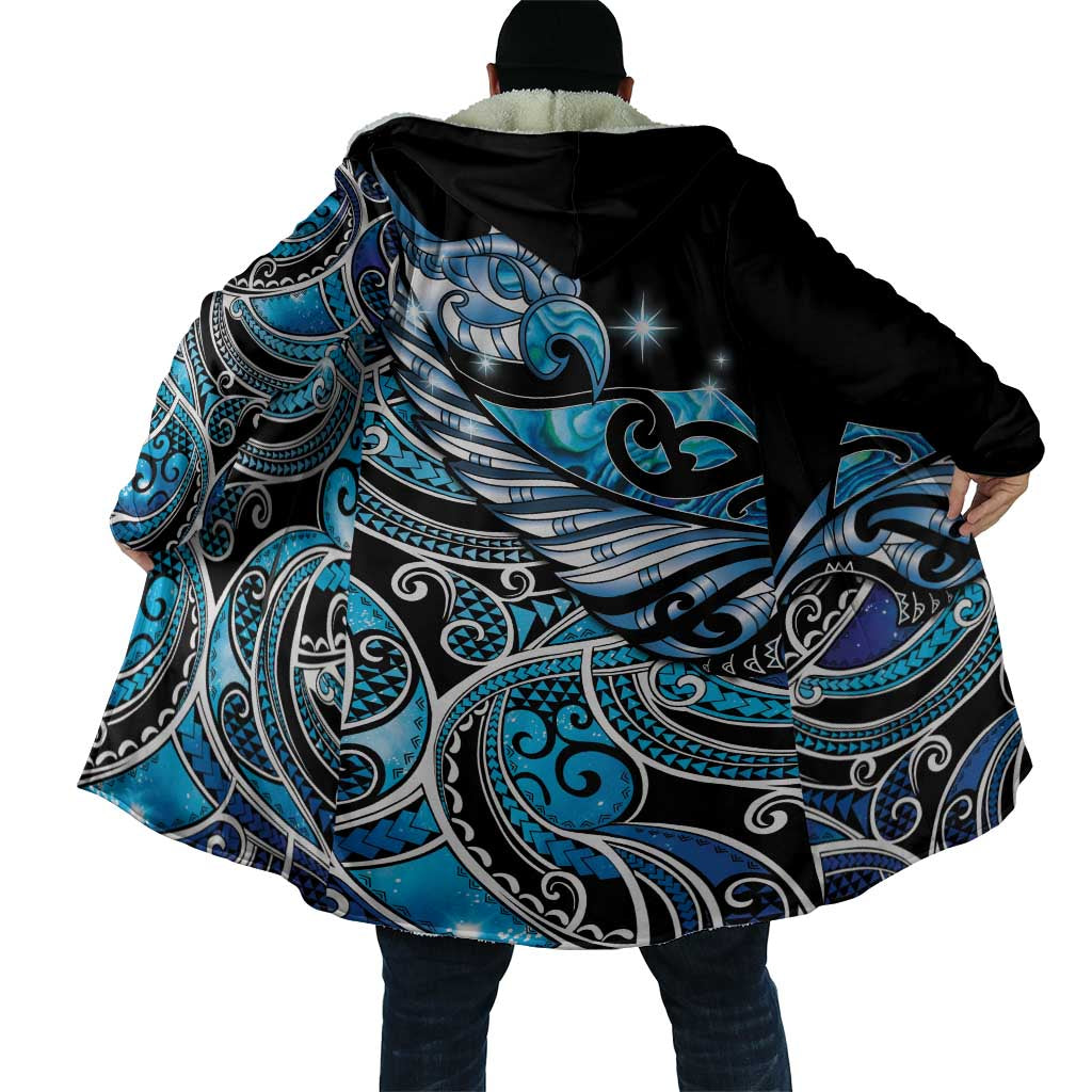 Maori Matariki - Manaia Cloak Galaxy Blue Paua Shell LT7 - Polynesian Pride