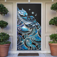 Maori Matariki - Manaia Door Cover Galaxy Blue Paua Shell LT7 Blue - Polynesian Pride