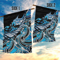 Maori Matariki - Manaia Garden Flag Galaxy Blue Paua Shell LT7 - Polynesian Pride
