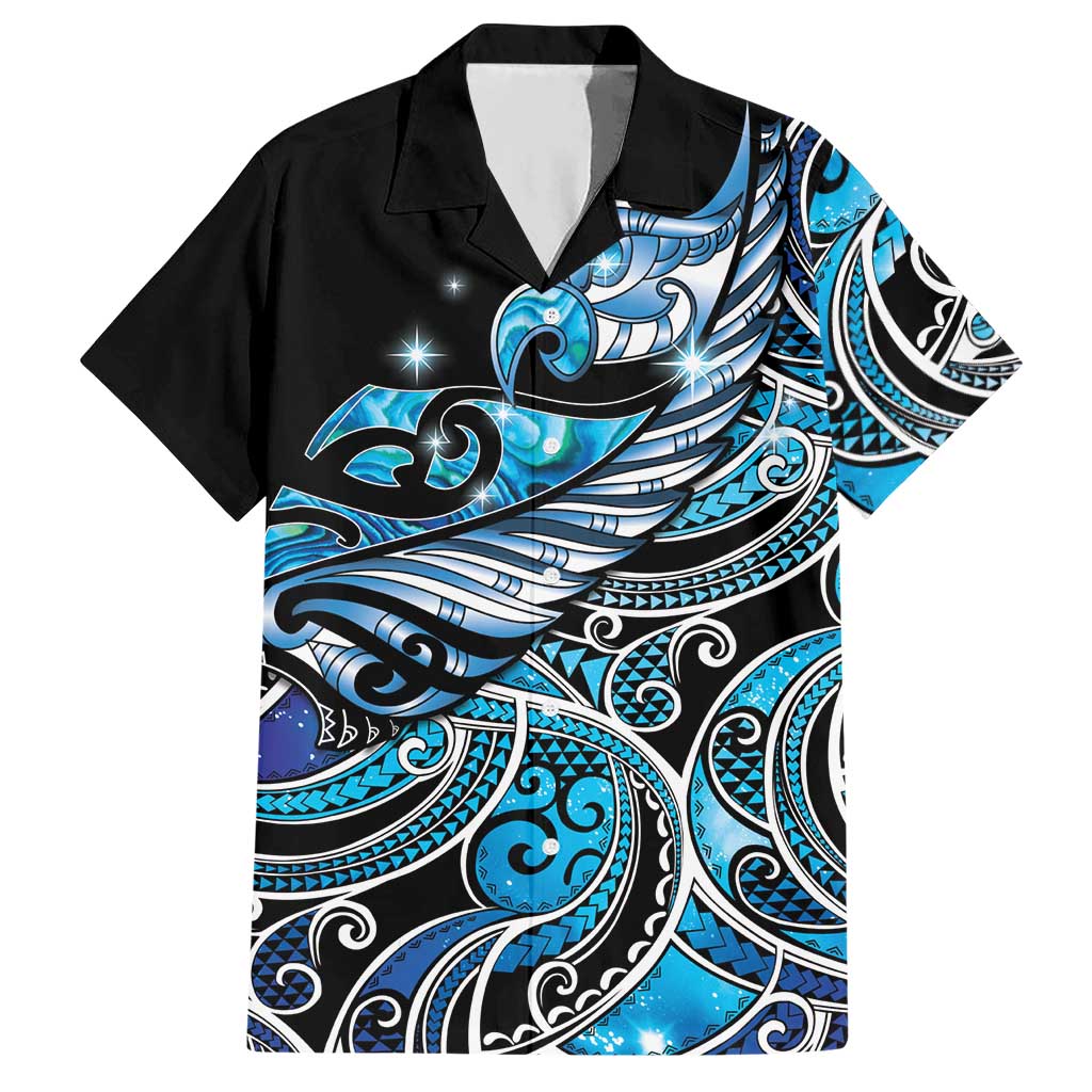 Maori Matariki - Manaia Hawaiian Shirt Galaxy Blue Paua Shell LT7 Blue - Polynesian Pride