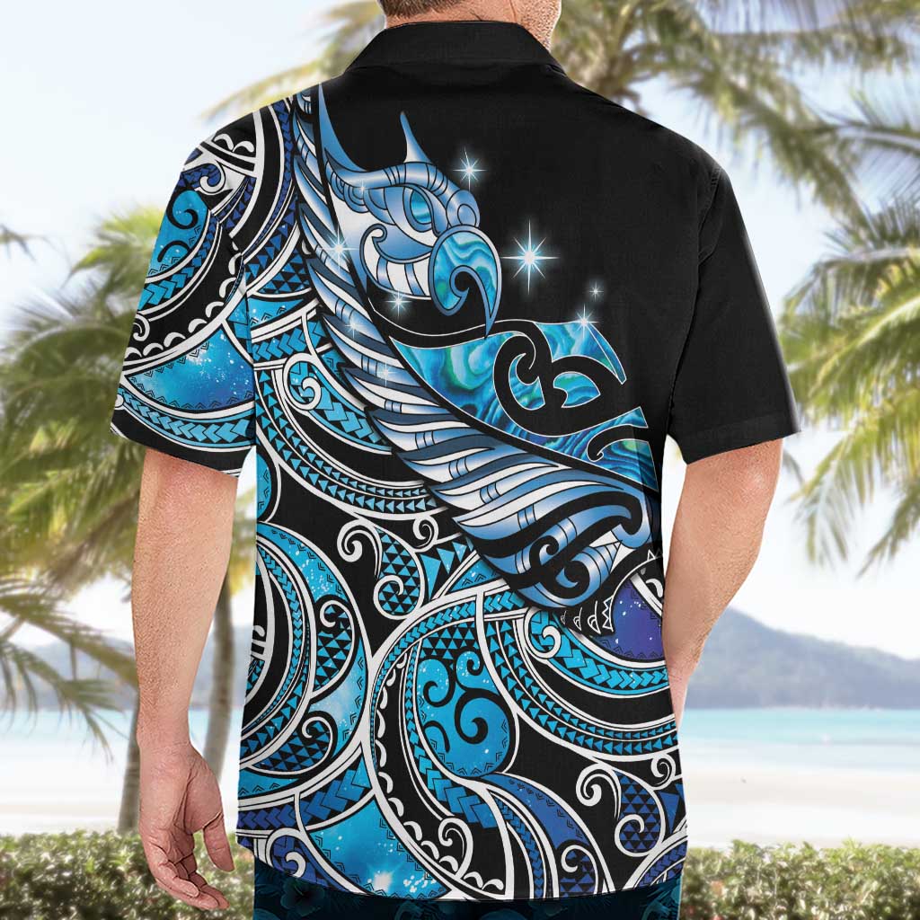 Maori Matariki - Manaia Hawaiian Shirt Galaxy Blue Paua Shell LT7 - Polynesian Pride