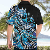 Maori Matariki - Manaia Hawaiian Shirt Galaxy Blue Paua Shell LT7 - Polynesian Pride