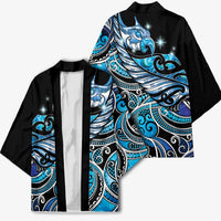 Maori Matariki - Manaia Kimono Galaxy Blue Paua Shell LT7 - Polynesian Pride