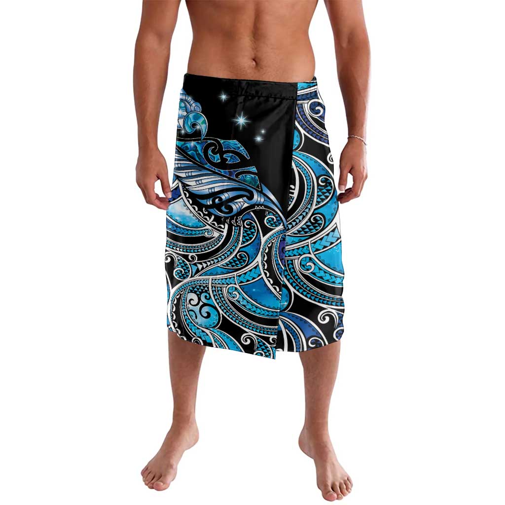 Maori Matariki - Manaia Lavalava Galaxy Blue Paua Shell LT7 Blue - Polynesian Pride