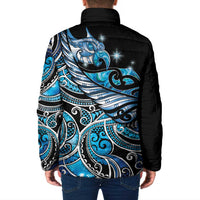 Maori Matariki - Manaia Padded Jacket Galaxy Blue Paua Shell LT7 - Polynesian Pride