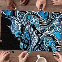Maori Matariki - Manaia Puzzle Galaxy Blue Paua Shell LT7 - Polynesian Pride