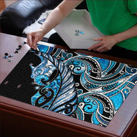 Maori Matariki - Manaia Puzzle Galaxy Blue Paua Shell LT7 - Polynesian Pride
