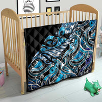 Maori Matariki - Manaia Quilt Galaxy Blue Paua Shell LT7 - Polynesian Pride