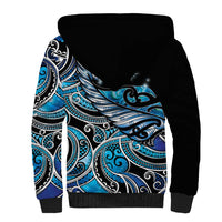 Maori Matariki - Manaia Sherpa Hoodie Galaxy Blue Paua Shell LT7 - Polynesian Pride