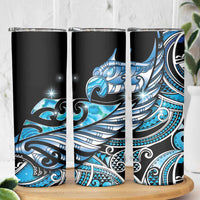 Maori Matariki - Manaia Skinny Tumbler Galaxy Blue Paua Shell