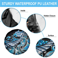 Maori Matariki - Manaia Spare Tire Cover Galaxy Blue Paua Shell LT7 - Polynesian Pride