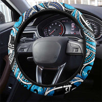 Maori Matariki - Manaia Steering Wheel Cover Galaxy Blue Paua Shell LT7 - Polynesian Pride