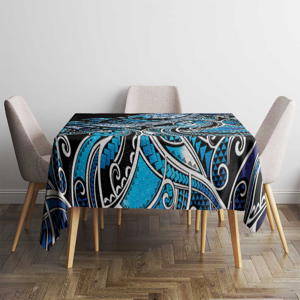 Maori Matariki - Manaia Tablecloth Galaxy Blue Paua Shell LT7 - Polynesian Pride