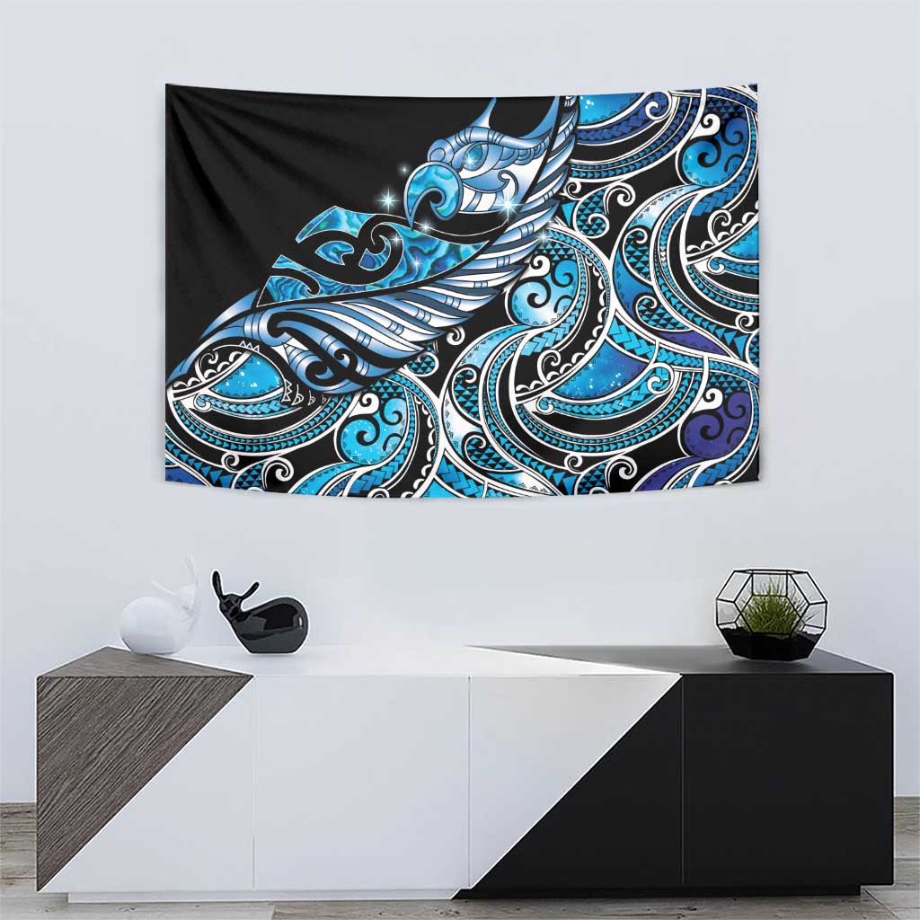 Maori Matariki - Manaia Tapestry Galaxy Blue Paua Shell LT7 - Polynesian Pride