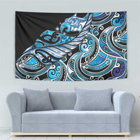 Maori Matariki - Manaia Tapestry Galaxy Blue Paua Shell LT7 - Polynesian Pride