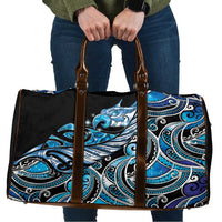 Maori Matariki - Manaia Travel Bag Galaxy Blue Paua Shell LT7 Blue - Polynesian Pride