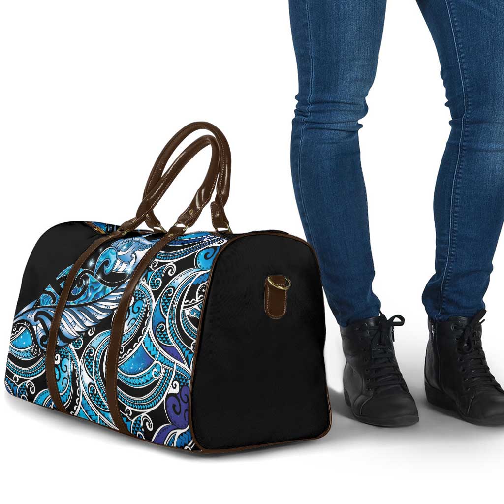 Maori Matariki - Manaia Travel Bag Galaxy Blue Paua Shell LT7 - Polynesian Pride