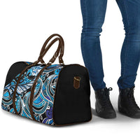 Maori Matariki - Manaia Travel Bag Galaxy Blue Paua Shell LT7 - Polynesian Pride