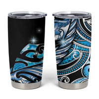 Maori Matariki - Manaia Tumbler Cup Galaxy Blue Paua Shell LT7 Blue - Polynesian Pride
