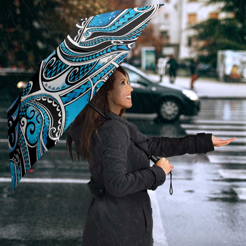 Maori Matariki - Manaia Umbrella Galaxy Blue Paua Shell LT7 - Polynesian Pride