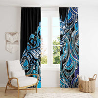 Maori Matariki - Manaia Window Curtain Galaxy Blue Paua Shell LT7 - Polynesian Pride