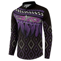 Aotearoa Maori Ngati Porou Iwi Button Sweatshirt Korowai Tukutuku Kaokao Motifs