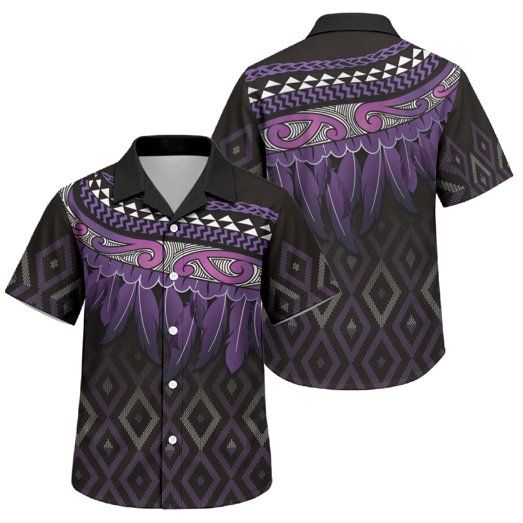 Aotearoa Maori Ngati Porou Iwi Family Matching Summer Maxi Dress and Hawaiian Shirt Korowai Tukutuku Kaokao Motifs