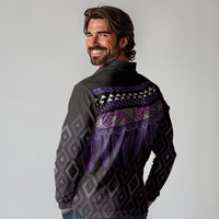 Aotearoa Maori Ngati Porou Iwi Long Sleeve Polo Shirt Korowai Tukutuku Kaokao Motifs